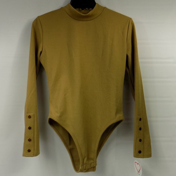 LoveLA Tops - LoveLA Lura Ribbed Bodysuit in Tan NWT Multiple Sizes